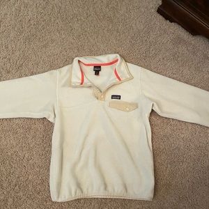 Girls medium Patagonia sweater! Coral and white!